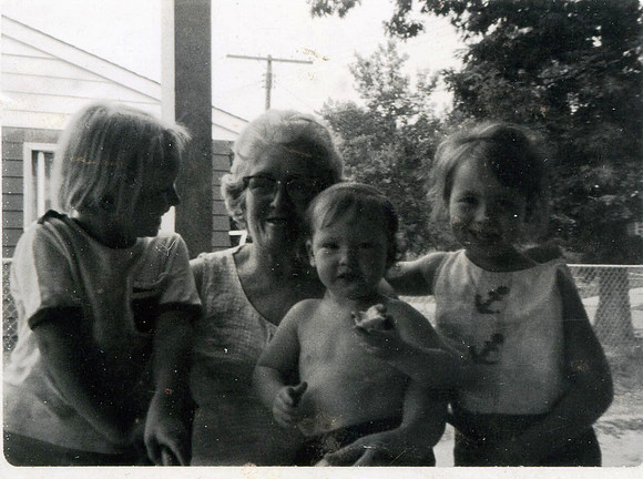 Grandmom White with Terrie, Pam and Paula