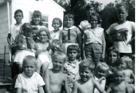 Grandmom White with grandkids
