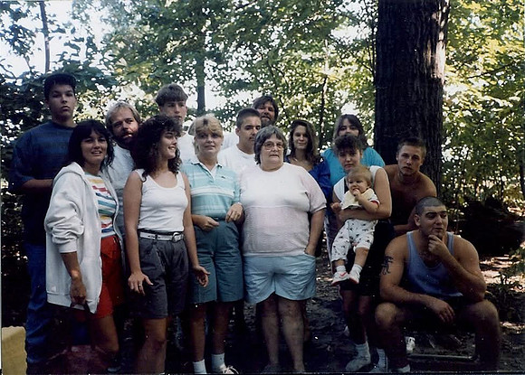 Family Reunion 1990 Alice & family at Downs Park